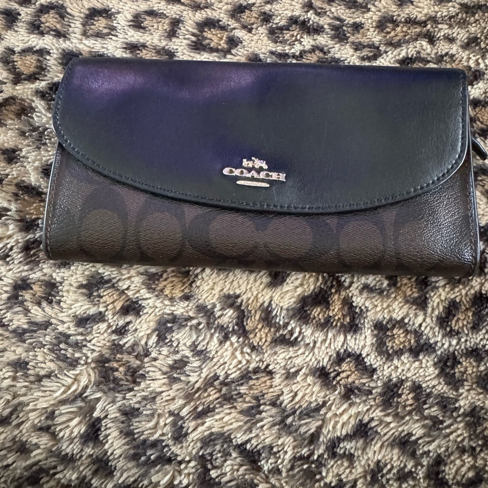 Coach Black and Brown Clutch
